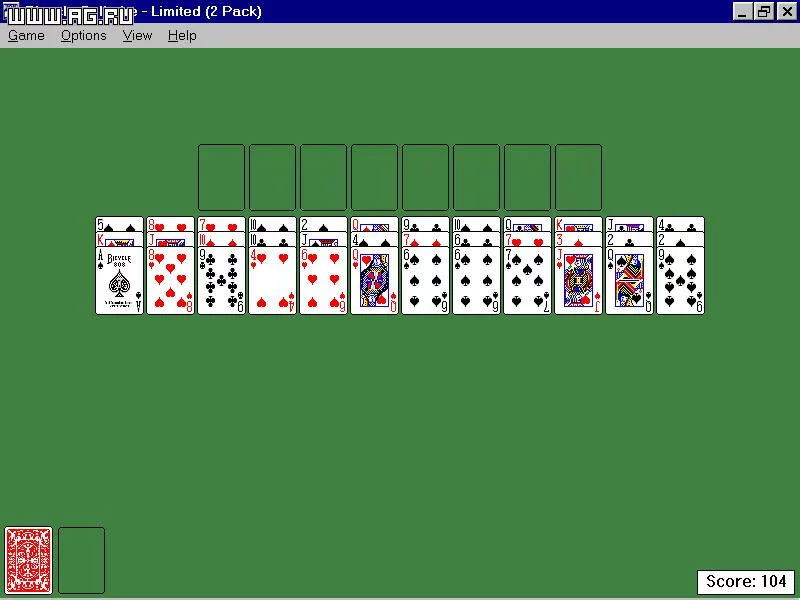 Изображение игры: Bicycle Solitaire for Windows