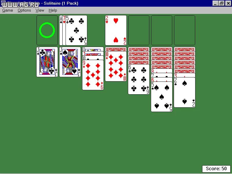 Изображение игры: Bicycle Solitaire for Windows