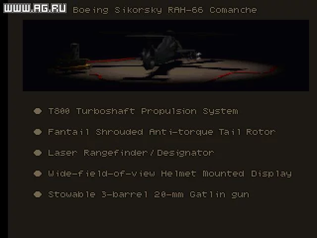 Изображение игры: Comanche: Maximum Overkill