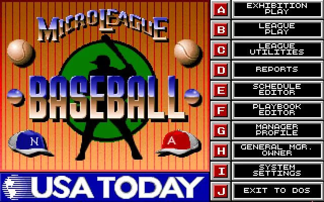 Изображение игры: MicroLeague Baseball 4