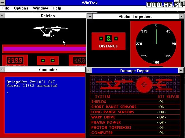 Изображение игры: WinTrek
