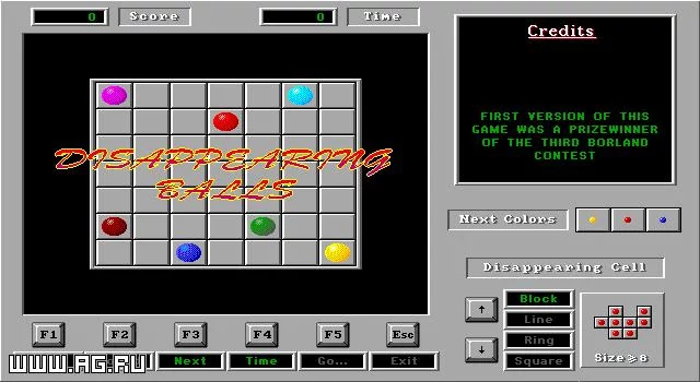 Изображение игры: Disappearing Balls