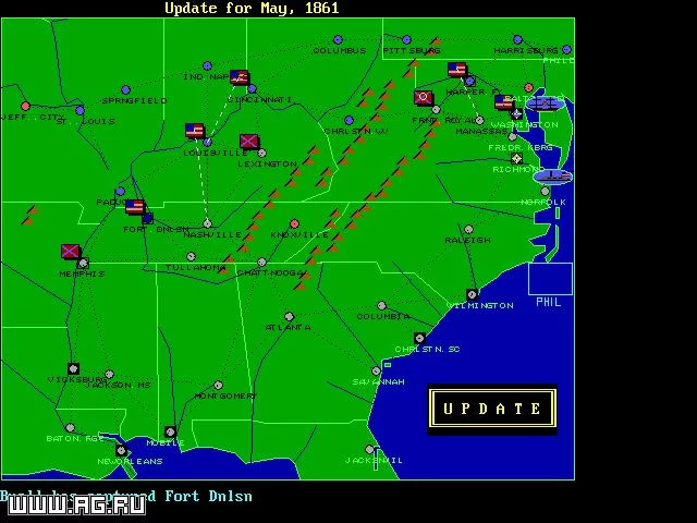 Изображение игры: VGA Civil War Strategy