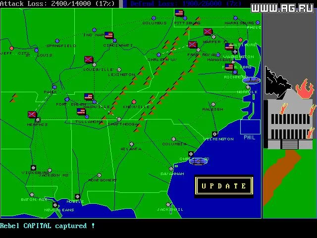 Изображение игры: VGA Civil War Strategy