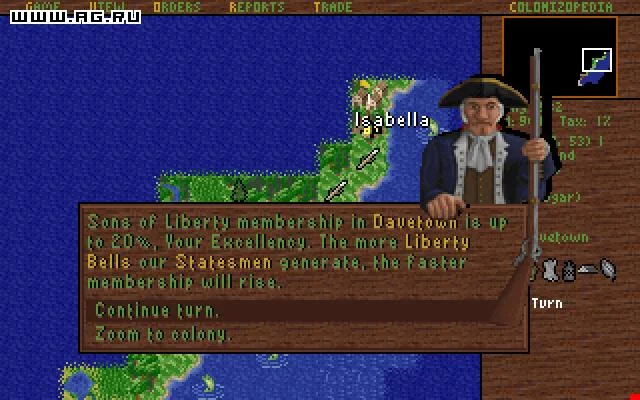 Изображение игры: Colonization