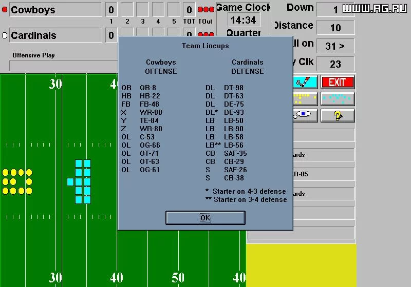 Изображение игры: Football for Windows