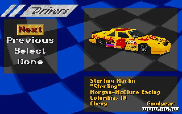 Изображение игры: NASCAR Racing
