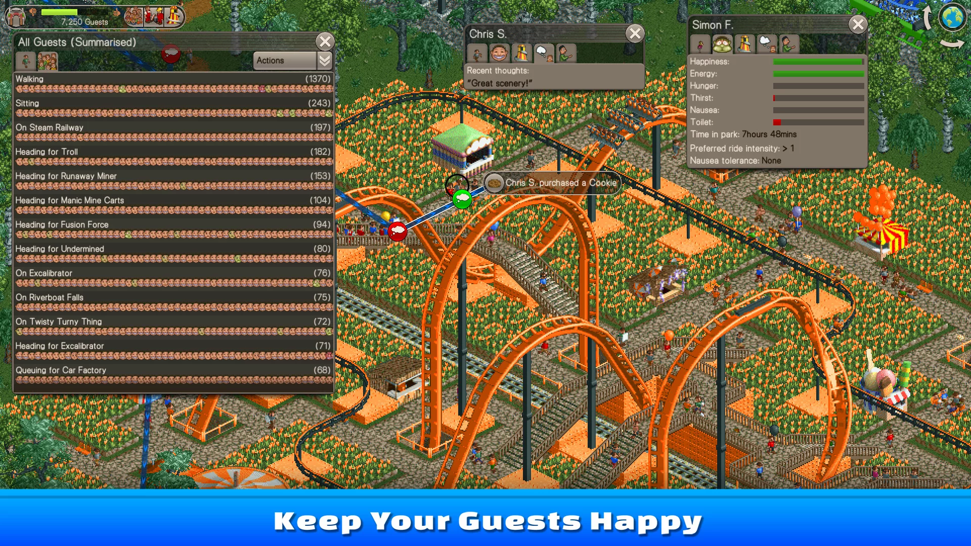 Изображение игры: RollerCoaster Tycoon Classic