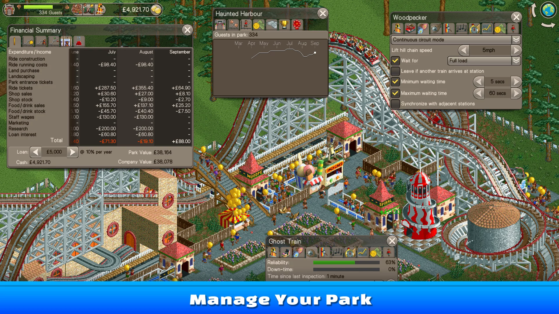 Изображение игры: RollerCoaster Tycoon Classic