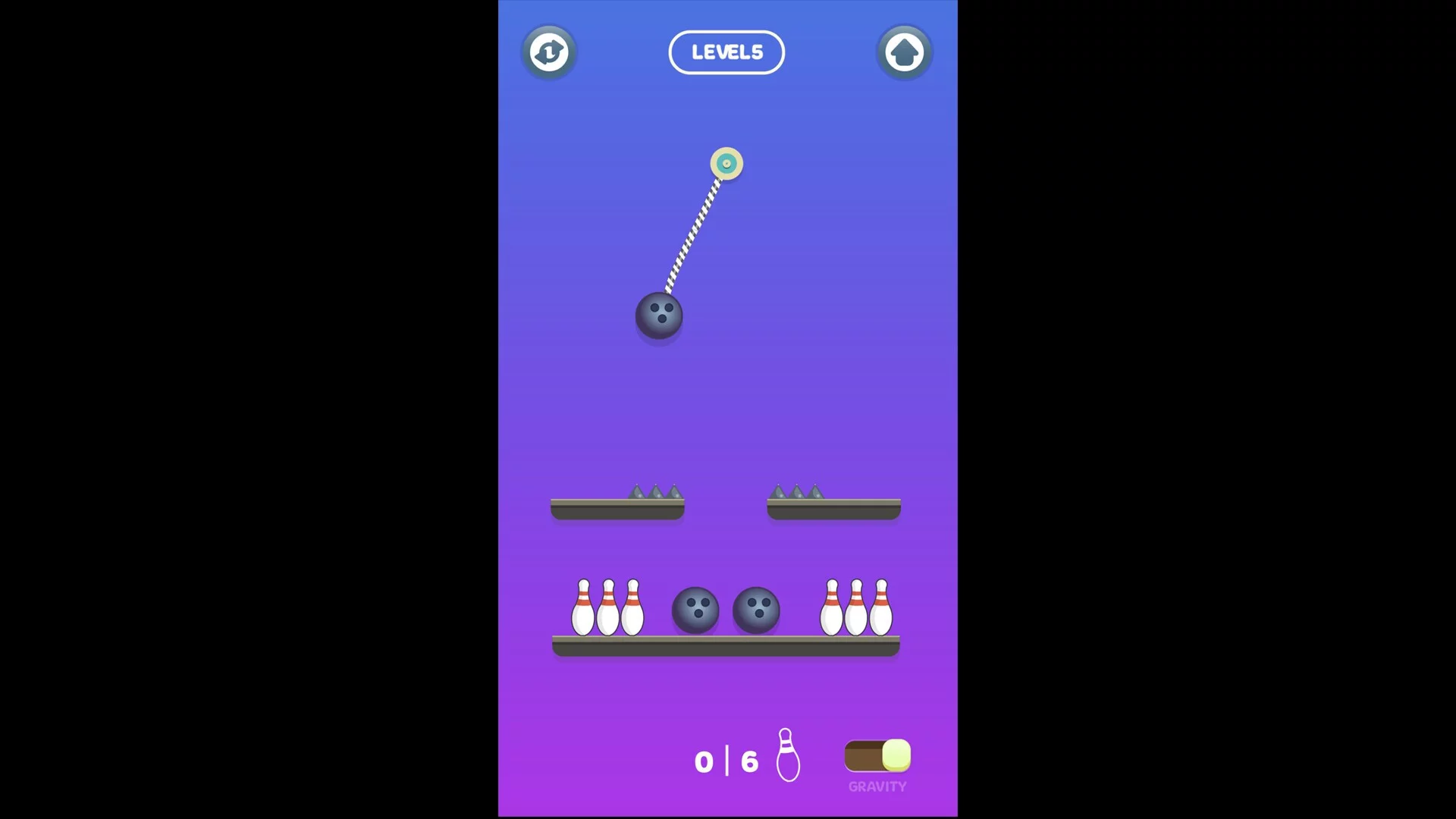 Изображение игры: Rope Bowling