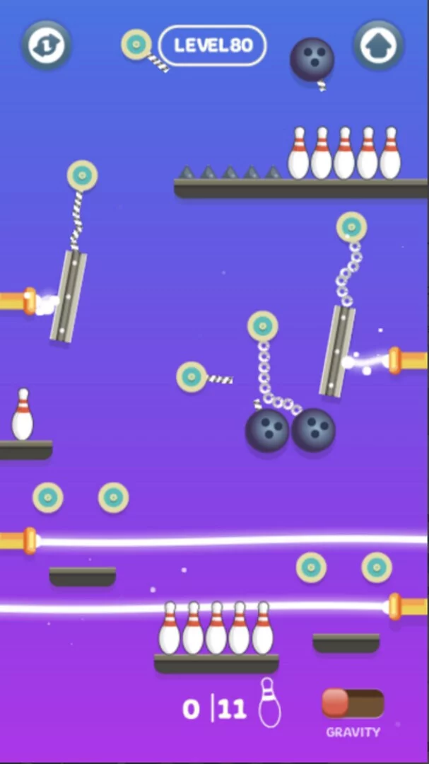 Изображение игры: Rope Bowling