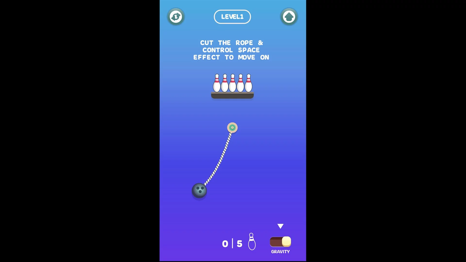 Изображение игры: Rope Bowling