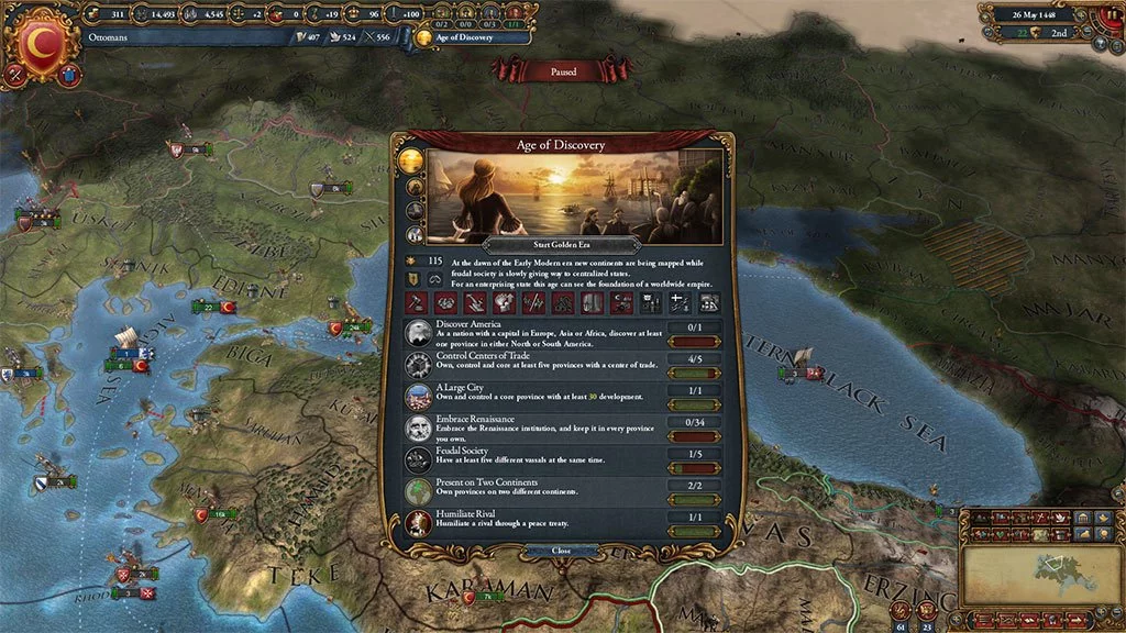 Изображение игры: Europa Universalis IV: Mandate of Heaven