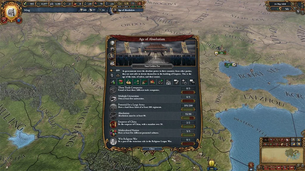 Изображение игры: Europa Universalis IV: Mandate of Heaven