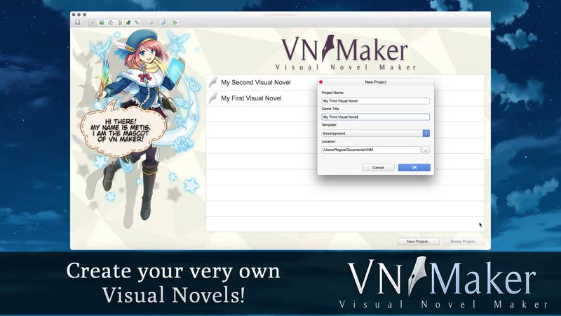 Изображение игры: Visual Novel Maker