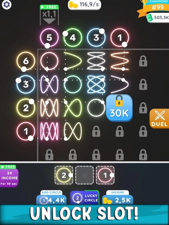 Изображение игры: Lissajous Clicker