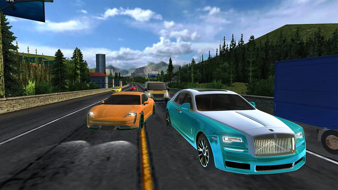 Изображение игры: Car Racing Highway Driving Simulator, real parking driver sim speed traffic deluxe 2023