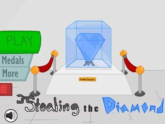 Изображение игры: Stickman Stealing The Diamond