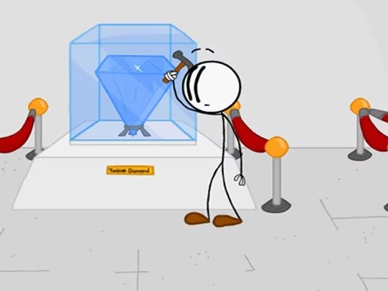 Изображение игры: Stickman Stealing The Diamond