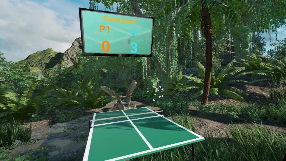 Изображение игры: VR Dinosaur Pingpong