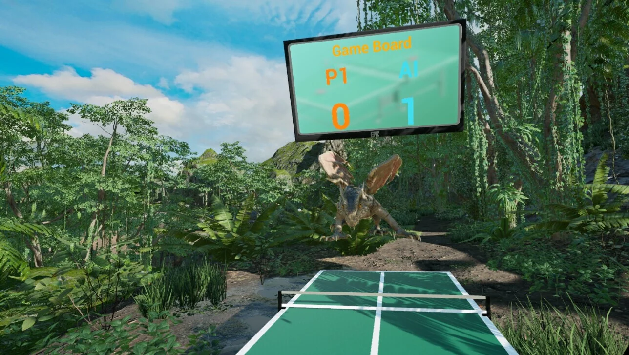 Изображение игры: VR Dinosaur Pingpong