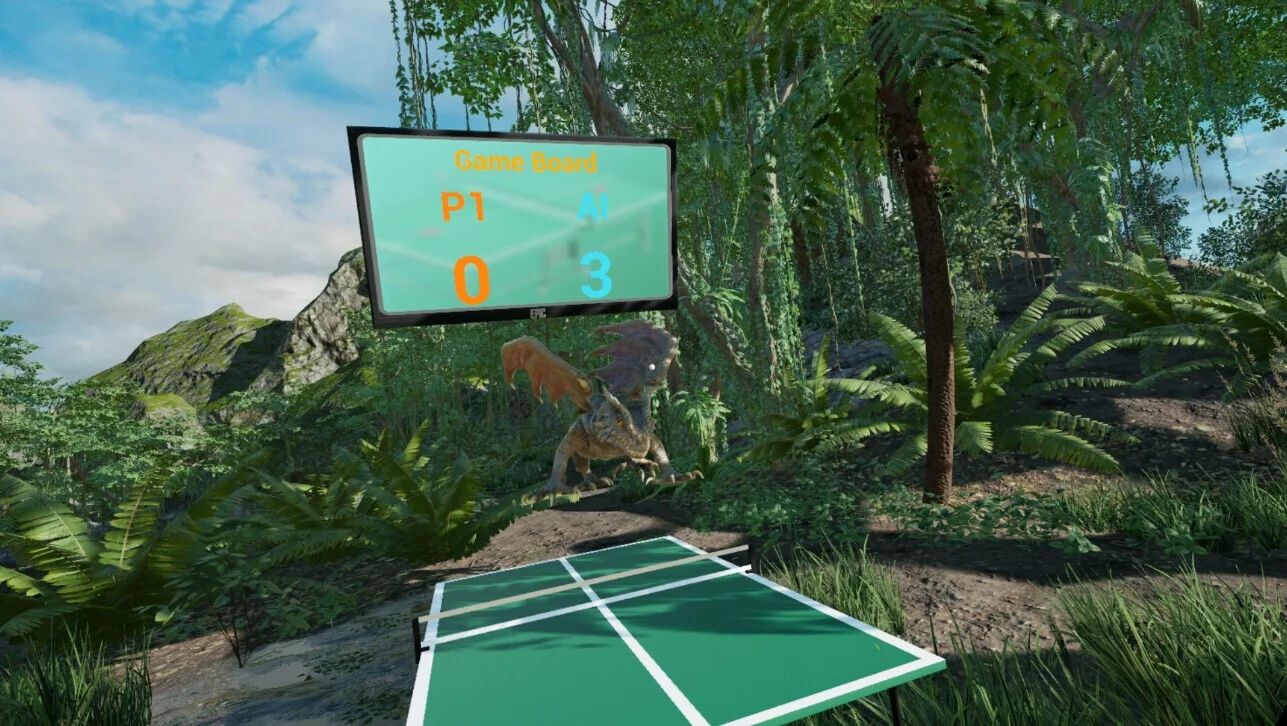 Изображение игры: VR Dinosaur Pingpong