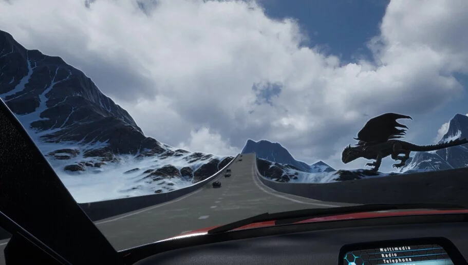 Изображение игры: VR Racing on Dinosaur Island