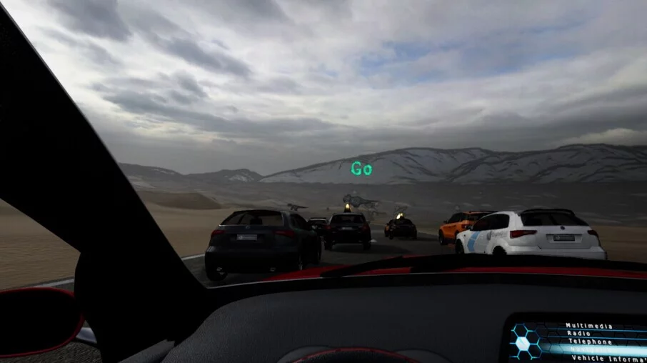Изображение игры: VR Racing on Dinosaur Island