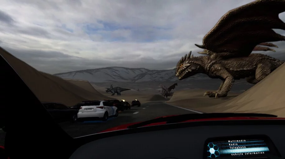 Изображение игры: VR Racing on Dinosaur Island