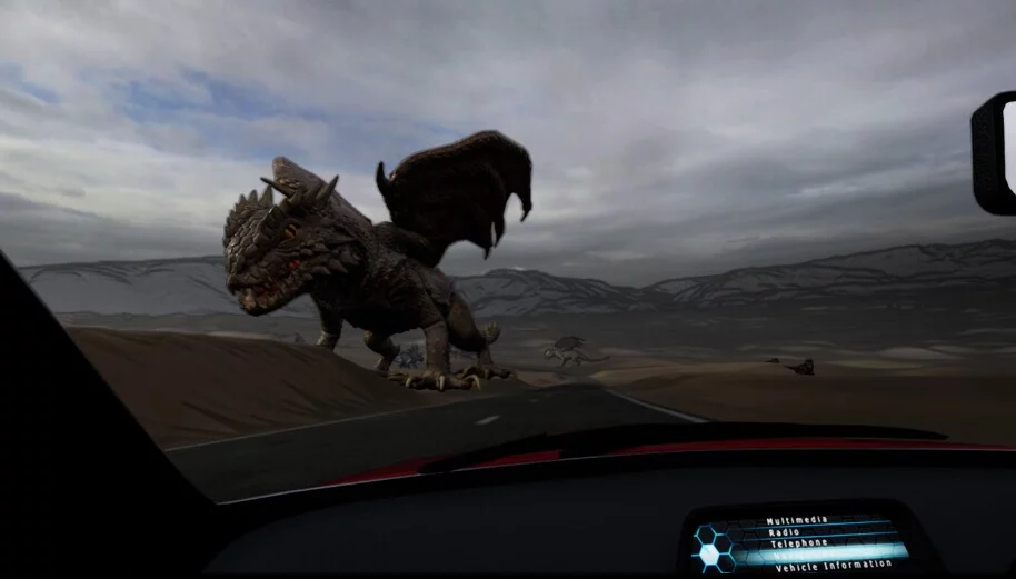 Изображение игры: VR Racing on Dinosaur Island
