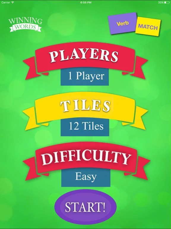Изображение игры: Verb Match