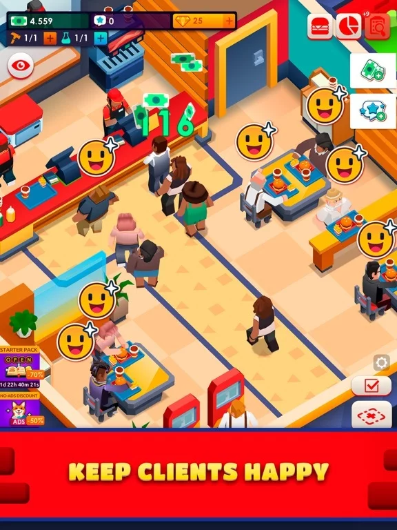 Изображение игры: Idle Burger Empire Tycoon—Game