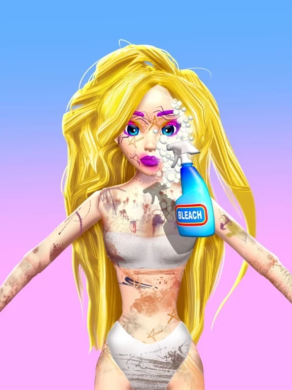 Изображение игры: Doll Makeover - DIY 3D Dolly