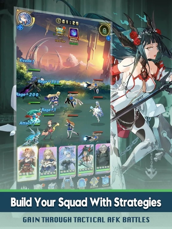 Изображение игры: Girls' Connect: Idle RPG