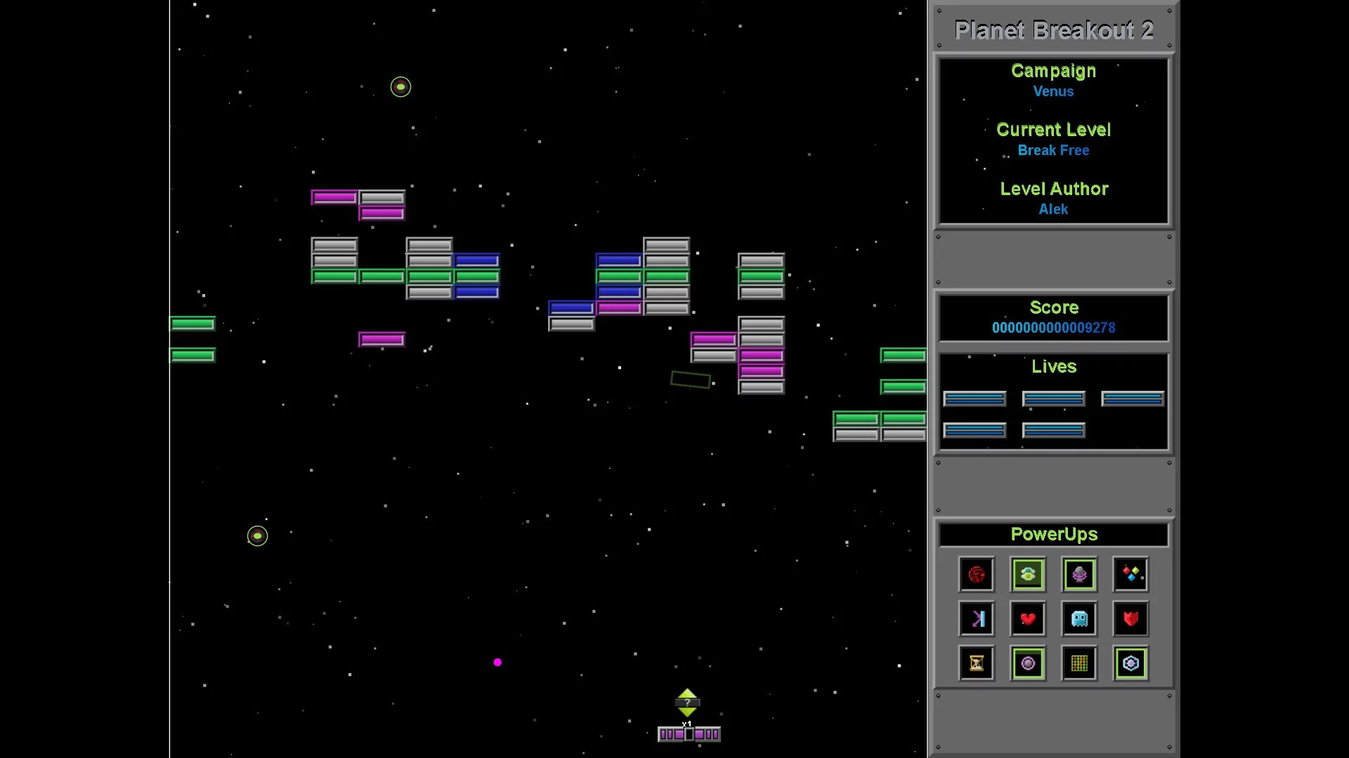Изображение игры: Planet Breakout 2