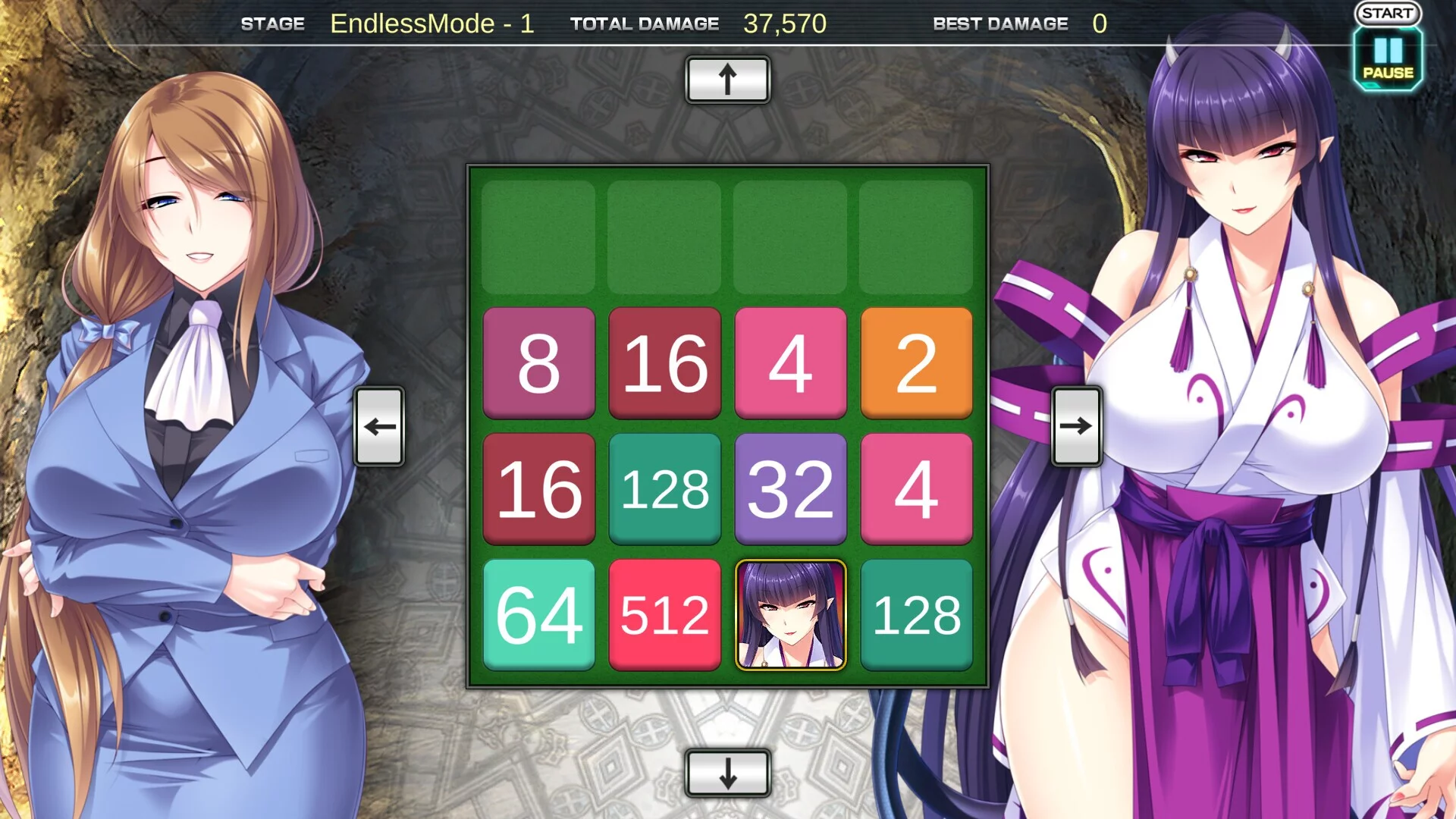 Изображение игры: Pretty Girls 2048 Strike