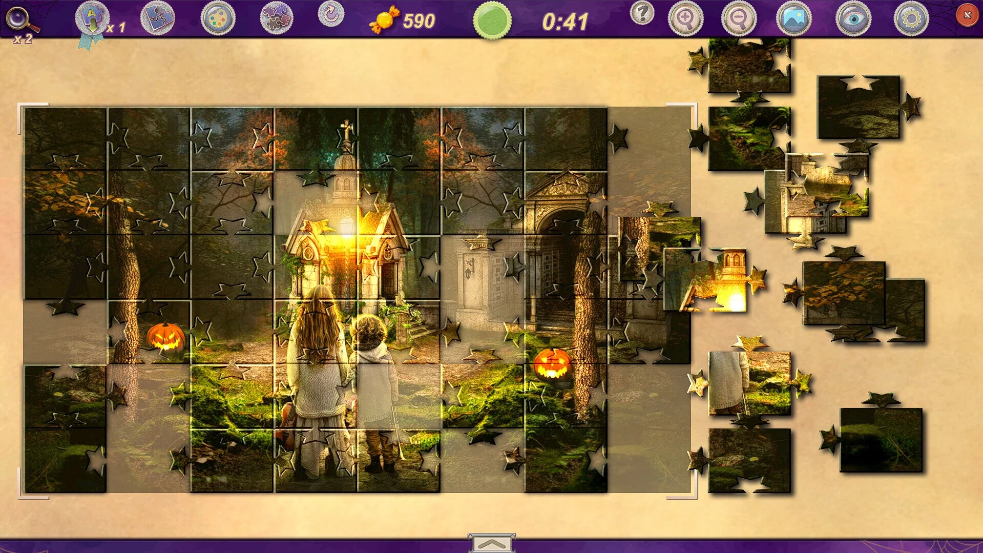 Изображение игры: Sweet Holiday Jigsaws: Trick or Treat