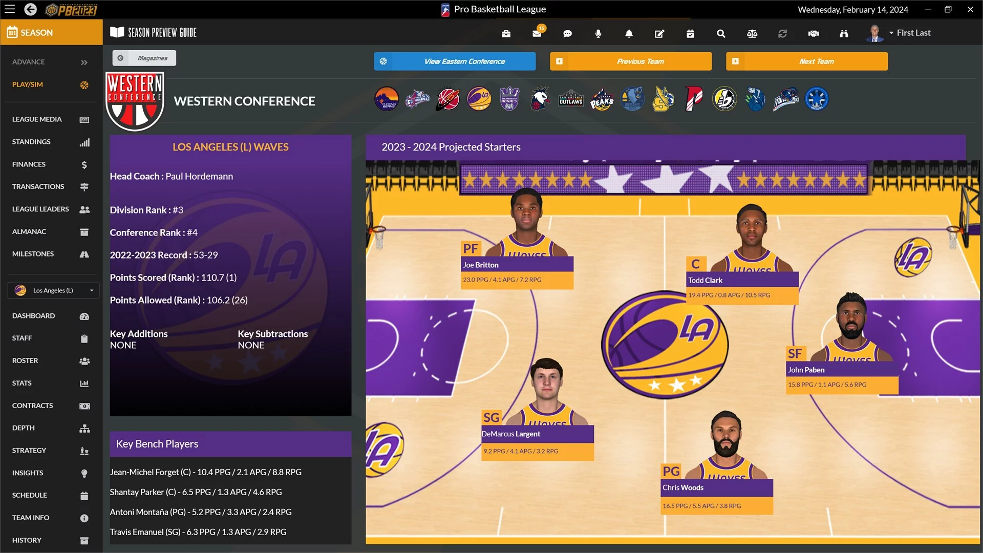 Изображение игры: Draft Day Sports: Pro Basketball 2023
