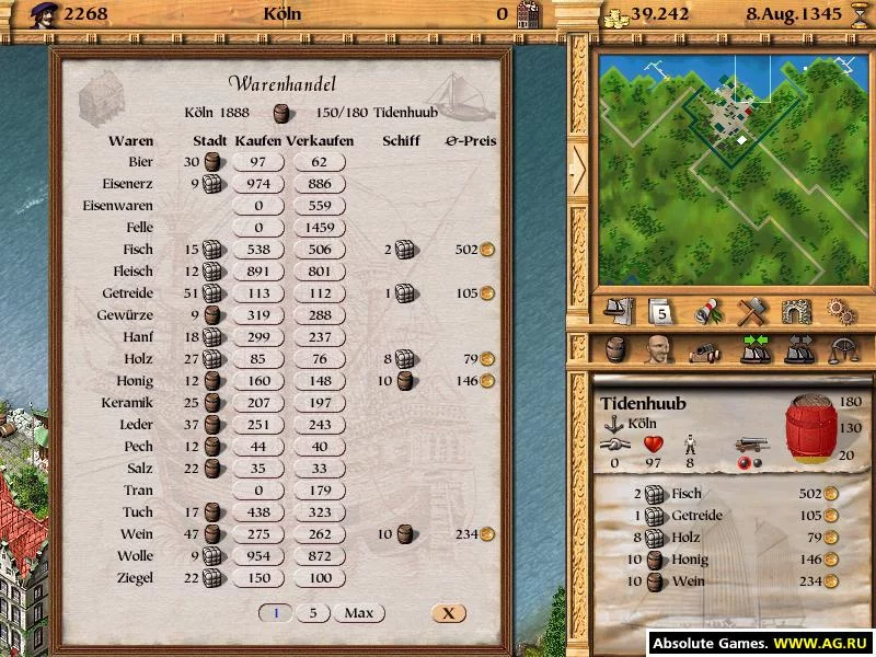 Изображение игры: Patrician 2: Quest for Power