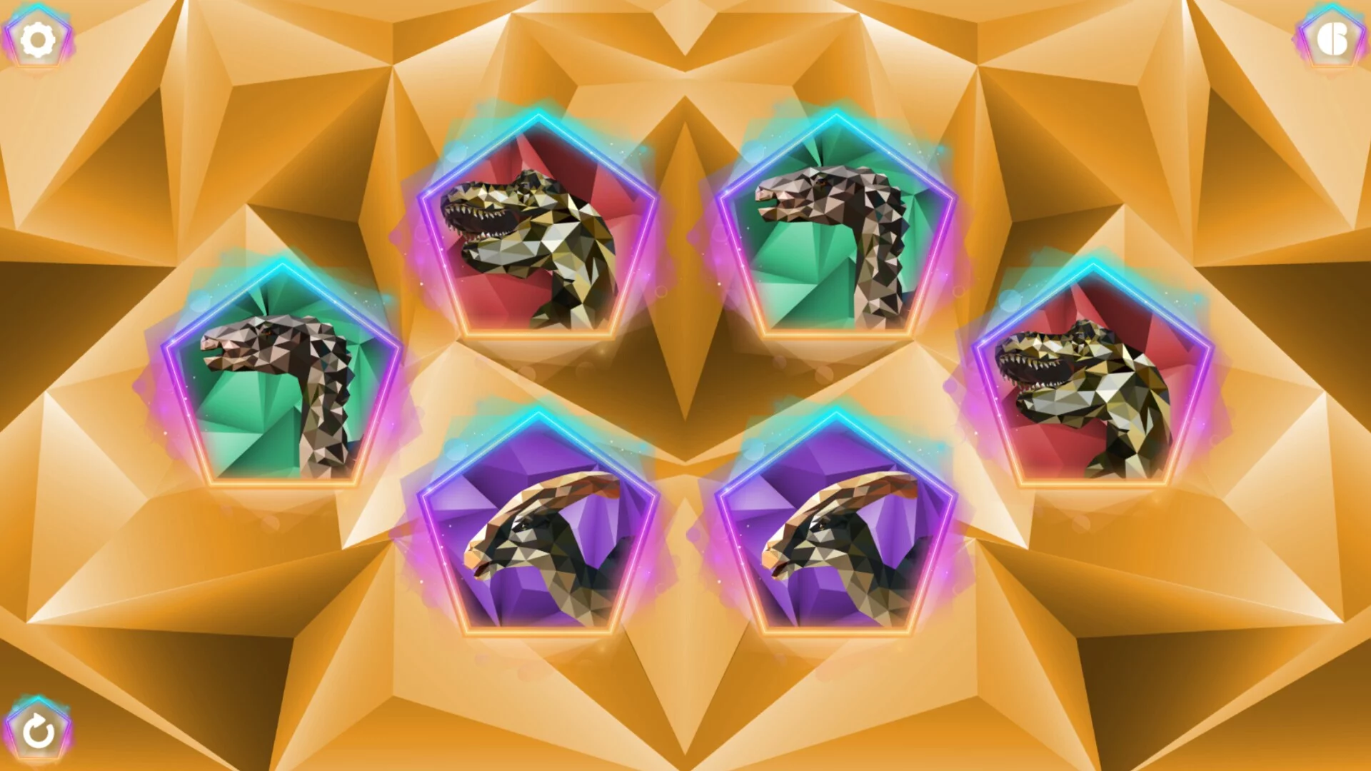 Изображение игры: Poly Memory: Dinosaurs
