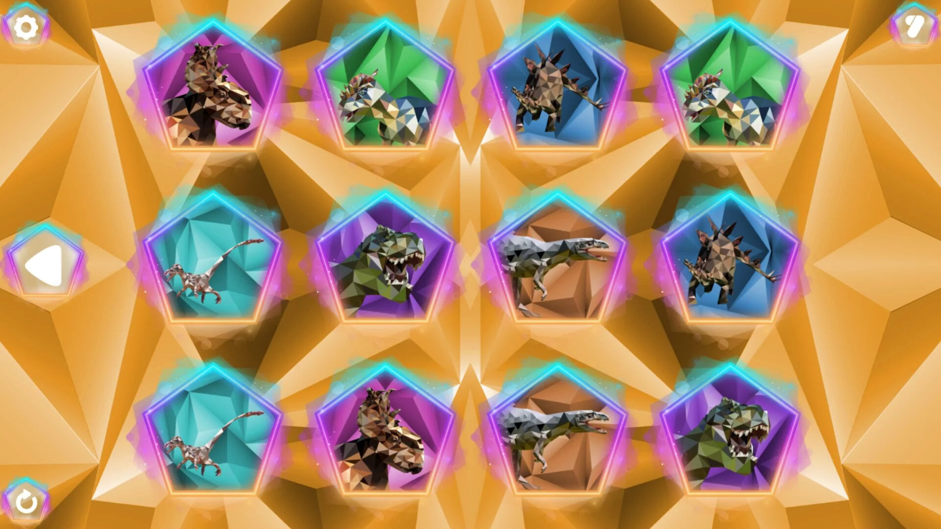 Изображение игры: Poly Memory: Dinosaurs