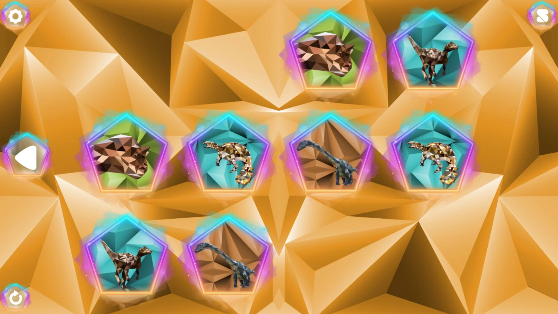 Изображение игры: Poly Memory: Dinosaurs
