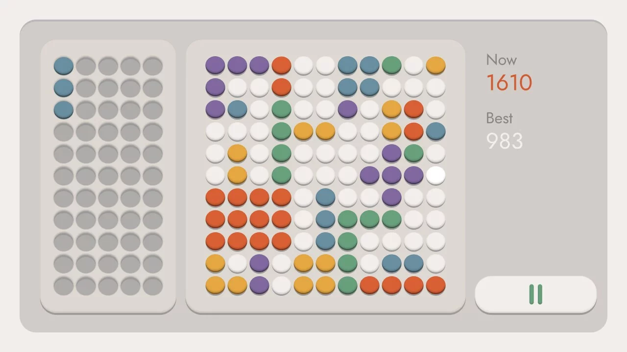 Изображение игры: Dots in line