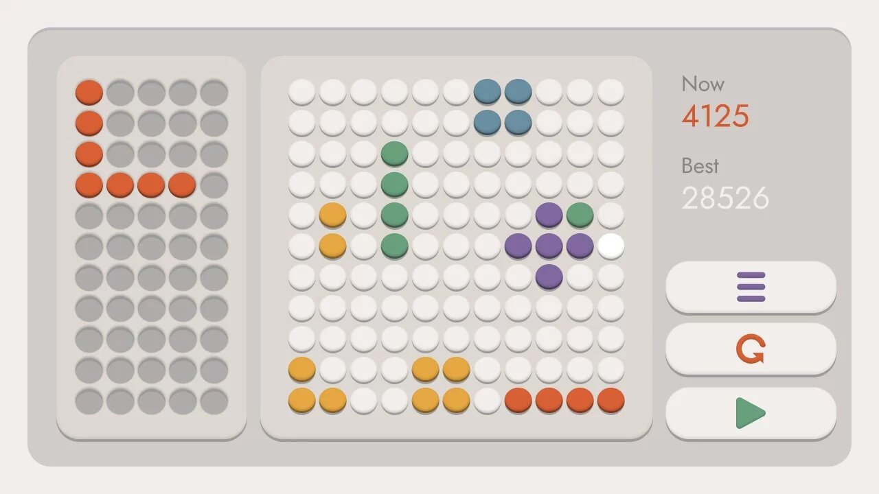 Изображение игры: Dots in line