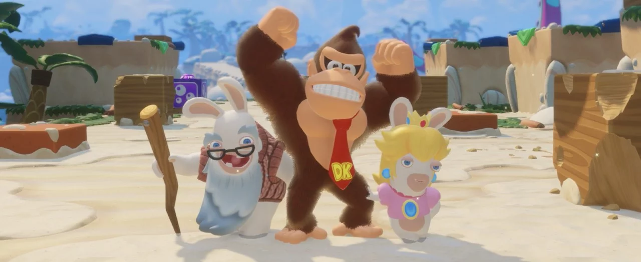 Изображение игры: Mario + Rabbids Kingdom Battle Donkey Kong Adventure