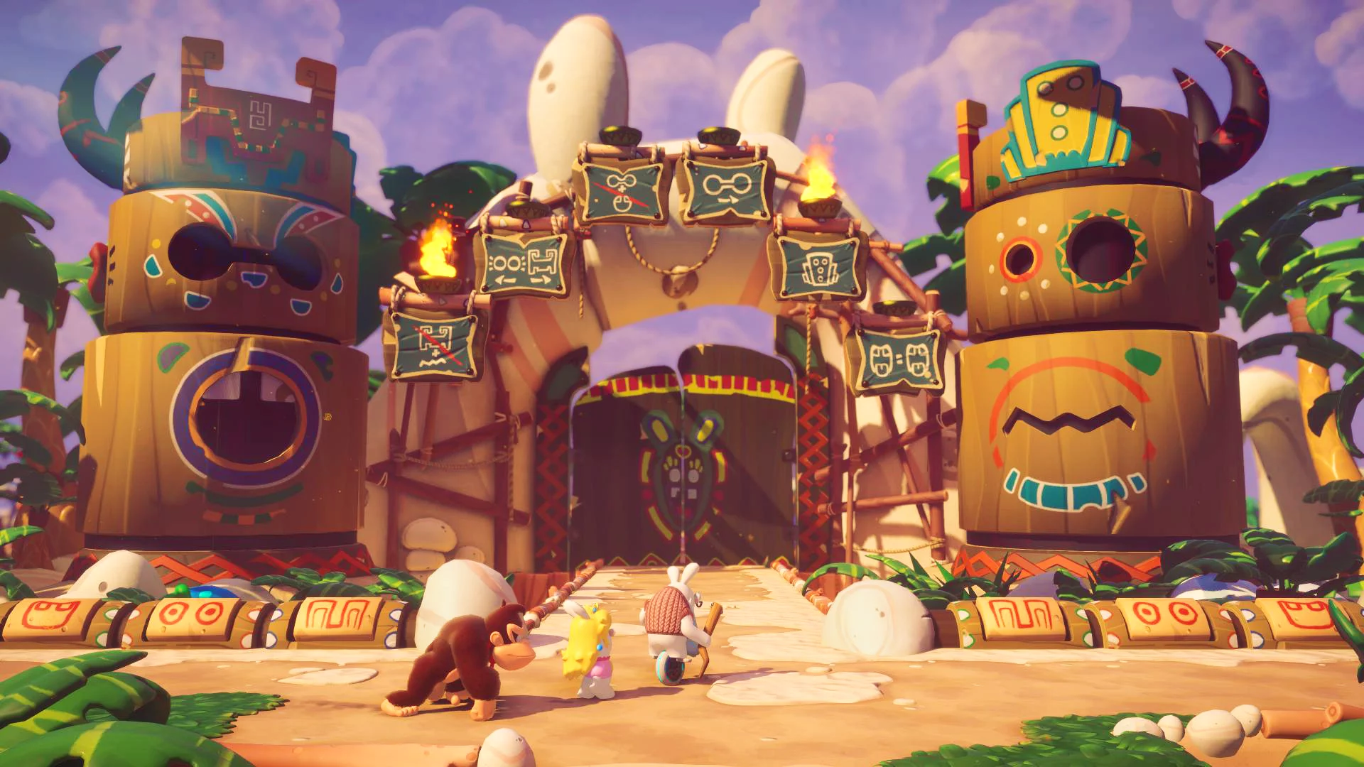 Изображение игры: Mario + Rabbids Kingdom Battle Donkey Kong Adventure