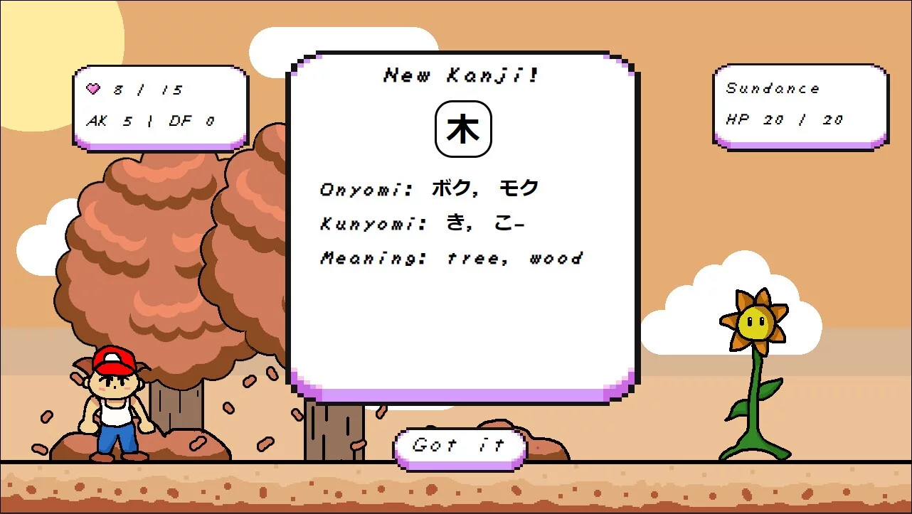 Изображение игры: Kanji RPG
