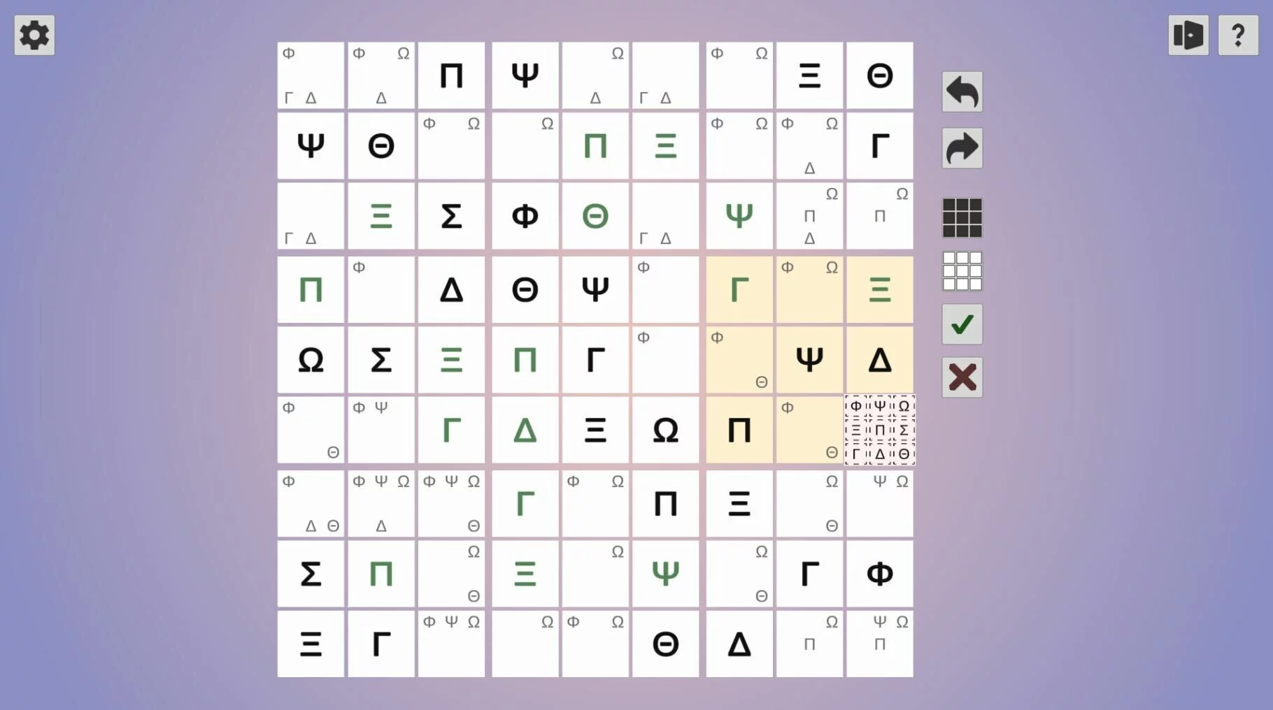Изображение игры: Symbol Sudoku