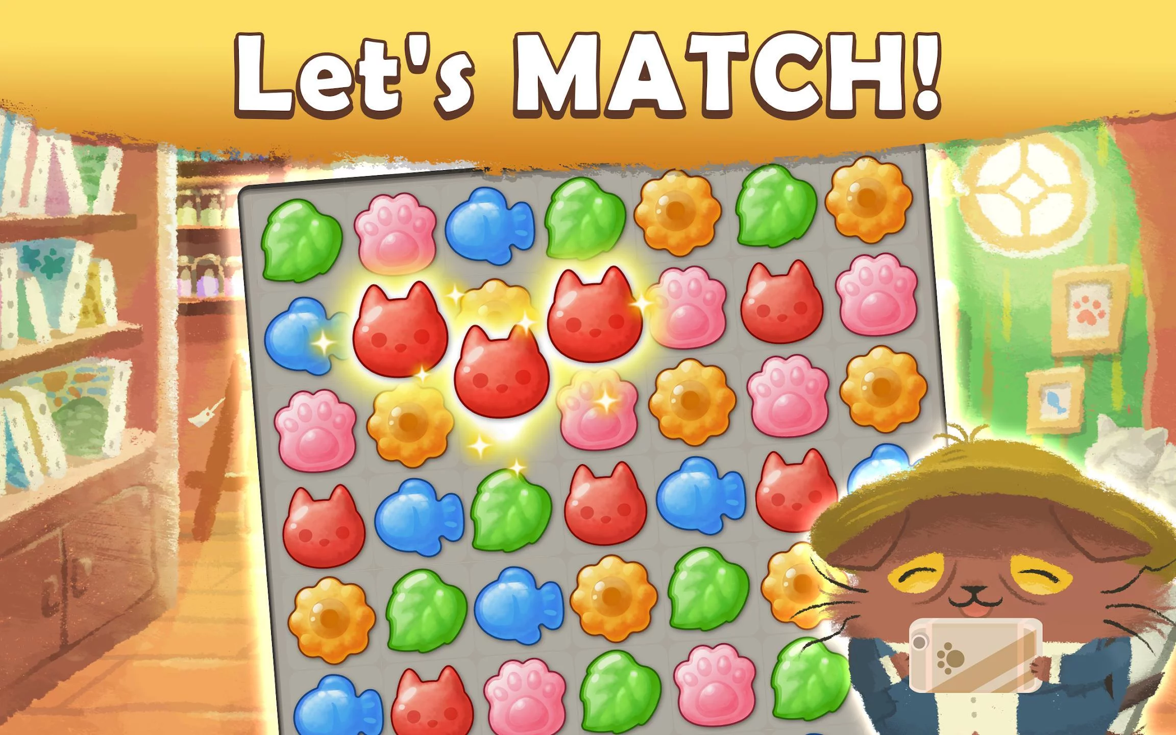 Изображение игры: Cats Atelier - A Meow Match 3