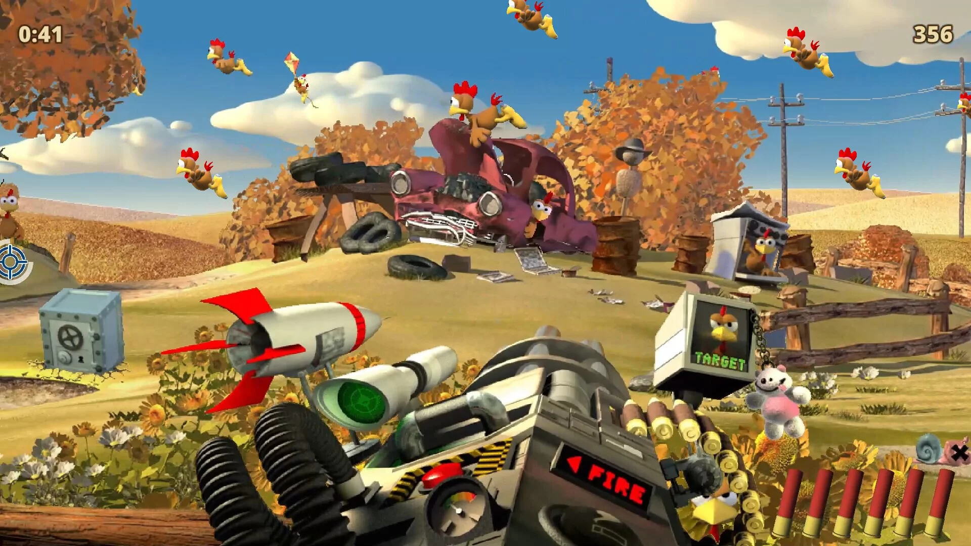 Изображение игры: Moorhuhn X - Crazy Chicken X